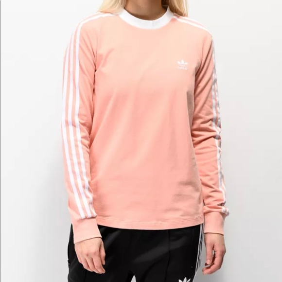 Adidas Three Stripe Long Sleeve Shirt - Picture 1 of 4
